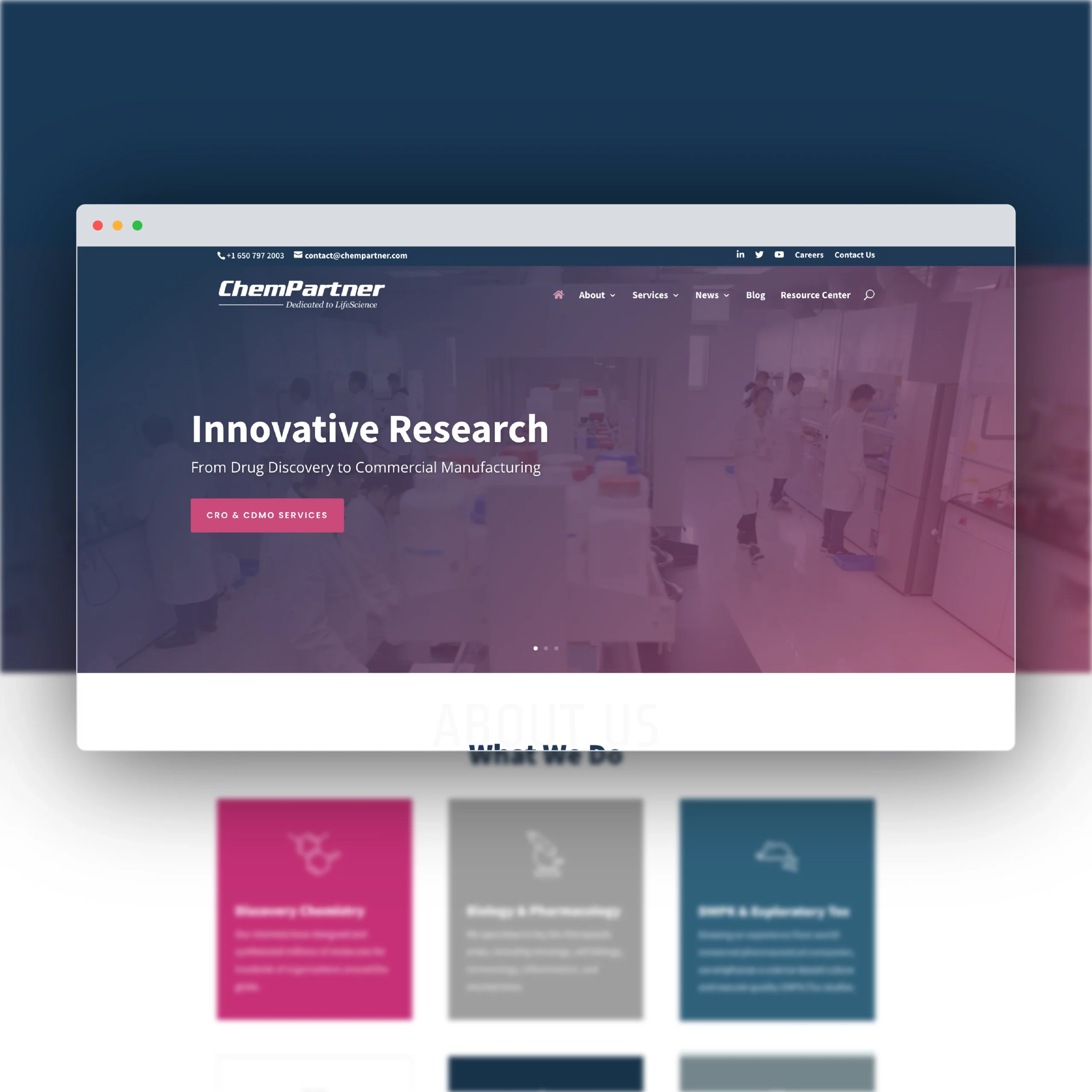  ChemPartner Website Design 